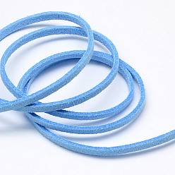 Light Sky Blue Faux Suede Cord, Faux Suede Lace, Light Sky Blue, 2.7x1.4mm, about 98.42 yards(90m)/roll