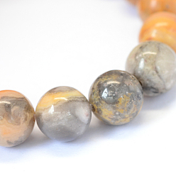 Crazy Agate Natural Crazy Agate Round Bead Strands, 8~8.5mm, Hole: 1mm, about 47pcs/strand, 15.5 inch