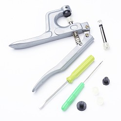 Colorful Snap Fastener Plier Tool Kits, Plastic Snap Fastener Install Tool Sets, Colorful, 25.9x13.7x1.7cm