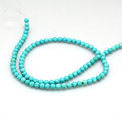 Howlite Natural Magnesite Beads Strands, Dyed & Heated, Round, 10mm, Hole: 1mm, about 38~40pcs/strand, 16 inch