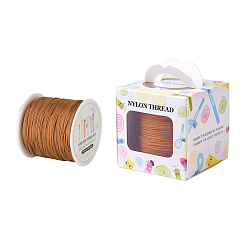 Chocolate Nylon Thread, Chocolate, 0.8mm, about 98.43yards/roll(90m/roll)