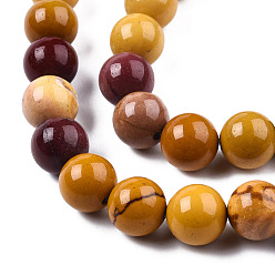 Mokaite Mookaite naturelles brins de perles, ronde, 8mm, Trou: 1mm, Environ 50 pcs/chapelet, 15.7 pouce
