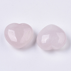Rose Quartz Natural Rose Quartz Healing Stones, Heart Love Stones, Pocket Palm Stones for Reiki Balancing, 29~30x30~31x12~15mm