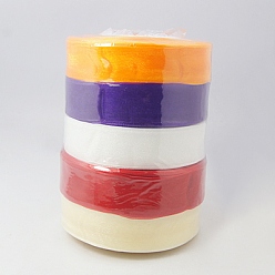 Mixed Color Sheer Organza Ribbon, Wide Ribbon for Wedding Decorative, Mixed Color, 1 inch(25mm), 250Yards(228.6m)