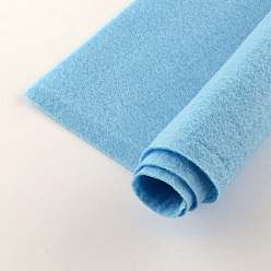 Light Sky Blue Non Woven Fabric Embroidery Needle Felt for DIY Crafts, Square, Light Sky Blue, 298~300x298~300x1mm, about 50pcs/bag