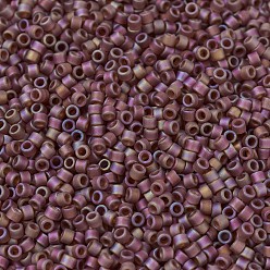 (DB0853) Matte Transparent Dark Topaz AB MIYUKI Delica Beads, Cylinder, Japanese Seed Beads, 11/0, (DB0853) Matte Transparent Dark Topaz AB, 1.3x1.6mm, Hole: 0.8mm, about 10000pcs/bag, 50g/bag