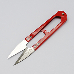 Stainless Steel Color Stainless-Steel Scissors, Red, 110x24x10mm