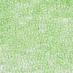 Светло-зеленый Коричневый 12/0 стакан бисер, прозрачный внутри цвета блеск, круглое отверстие, круглые, оливковый, 12/0, 2~2.5x1.5~2 мм, отверстия: 0.8 мм, около 30000 шт / мешок