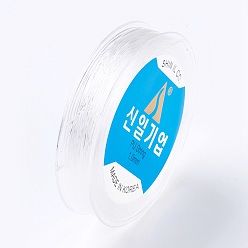 Clair Fil de cristal élastique coréen, pour la fabrication de bijoux, clair, 1mm, environ 32.8 yards (30m)/rouleau
