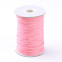 Pink Korean Waxed Polyester Cords, Pink, 1.5mm, about 200yards/roll(600 feet/roll)