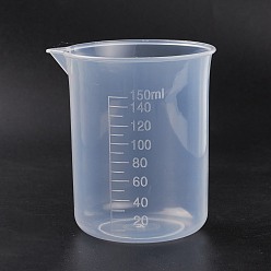 Прозрачный Мерный стаканчик пластиковые инструменты, прозрачные, 7.1x6.4x7.9 см, емкость: 150 мл (5.07 жидких унций)