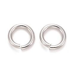 Platinum Brass Jump Rings, Open Jump Rings, with Smooth Joining Ends, Cadmium Free & Nickel Free & Lead Free, Platinum, 6x1mm, 18 Gauge, Inner Diameter: 4mm, Hole: 4mm, about 4807pcs/500g