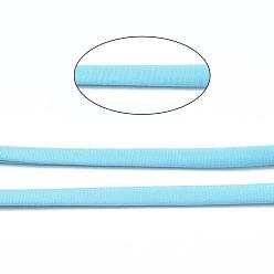 Небесно-голубой Мягкий нейлоновый шнур, плоский, голубой, 5x3 мм, около 21.87 ярдов (20 м) / рулон