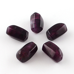 Фиолетовый Колонки имитация драгоценных камней акриловые бусины, фиолетовые, 25x11.5x2 мм, Отверстие : 2 мм , около 160 шт / 500 г
