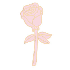 Lavender Blush Rose of Life Enamel Pin, Alloy Badge for Backpack Clothes, Lavender Blush, 34x16mm