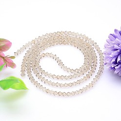 PapayaWhip Faceted Imitation Austrian Crystal Bead Strands, Grade AAA, Bicone, PapayaWhip, 5x5mm, Hole: 0.7~0.9mm, about 80pcs/strand, 15.7 inch