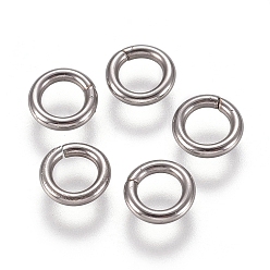 Stainless Steel Color 304 Stainless Steel Jump Rings, Soldered Jump Rings, Closed Jump Rings, Stainless Steel Color, 18 Gauge, 5x1mm, Inner Diameter: 3mm