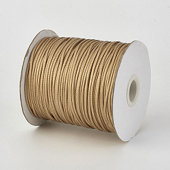 BurlyWood Eco-Friendly Korean Waxed Polyester Cord, BurlyWood, 0.5mm, about 169.51~174.98 Yards(155~160m)/Roll