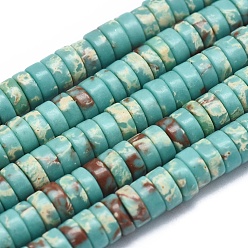 Imperial Jasper Natural Imperial Jasper Beads Strands, Flat Round/Disc, 4x2mm, Hole: 0.7mm, about 167pcs/strand, 15.35 inch(39cm)