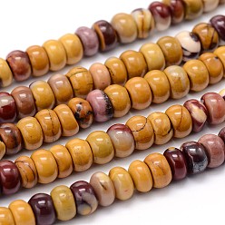 Mookaite Rondelle Natural Mookaite Beads Strands, 6x4mm, Hole: 1mm, about 99pcs/strand, 15.7 inch