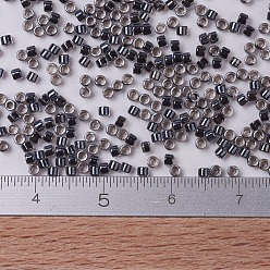 (DB0925) Sparkling Charcoal Lined Crystal MIYUKI Delica Beads, Cylinder, Japanese Seed Beads, 11/0, (DB0925) Sparkling Charcoal Lined Crystal, 1.3x1.6mm, Hole: 0.8mm, about 20000pcs/bag, 100g/bag