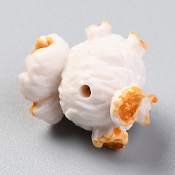 Морская Ракушка Бусины из cмолы, имитация еды, попкорн игрушка, цвет морской раковины, 21x19.5x16.5 мм, отверстие : 2 мм
