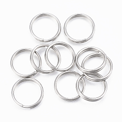 Stainless Steel Color 304 Stainless Steel Split Rings, Double Loops Jump Rings, Stainless Steel Color, 12x2mm, about 10mm inner diameter