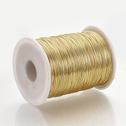 Light Gold Fil de cuivre rond pour la fabrication de bijoux, or et de lumière, Jauge 20, 0.8mm, environ 524.93 pieds (160 m)/rouleau