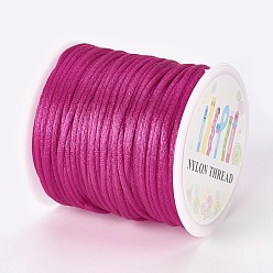 Medium Violet Red Nylon Thread, Medium Violet Red, 1.5mm, about 49.21 yards(45m)/roll