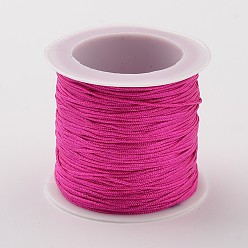 Camellia Nylon Thread Cord, DIY Material for Jewelry Making, Camellia, 0.8mm, about 38.27 yards(35m)/roll