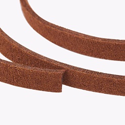 Sienna Faux Suede Cord, Faux Suede Lace, Sienna, 5x1.5mm, about 5.46 yards(5m)/roll, 25rolls/bag