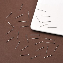 Stainless Steel Color 304 Stainless Steel Ball Head pins, 20x0.7mm, 21 Gauge, Head: 2mm