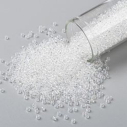 (161) Transparent AB Crystal TOHO Round Seed Beads, Japanese Seed Beads, (161) Transparent AB Crystal, 11/0, 2.2mm, Hole: 0.8mm, about 1110pcs/bottle, 10g/bottle