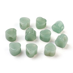 Green Aventurine Natural Green Aventurine European Beads, Large Hole Beads, Heart, 13~14x13~14x9~10mm, Hole: 5.5~6mm