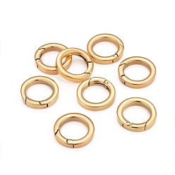Golden 304 Stainless Steel Spring Gate Rings, O Rings, Ion Plating (IP), Ring, Golden, 20x3.5mm, Inner Diameter: 13mm