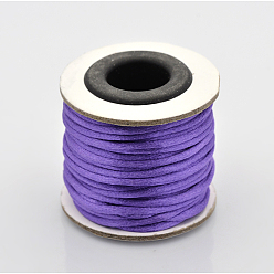 Mauve Macrame Rattail Chinese Knot Making Cords Round Nylon Braided String Threads, Satin Cord, Mauve, 2mm, about 10.93 yards(10m)/roll