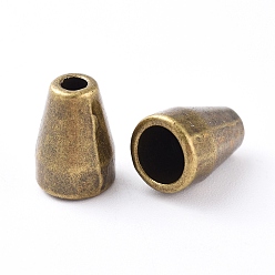 Antique Bronze Tibetan Style Alloy Bead Cone, Cadmium Free & Nickel Free & Lead Free, Antique Bronze, 11x8mm, Hole: 2.5mm