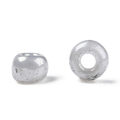 Dark Gray Glass Seed Beads, Ceylon, Round, Dark Gray, 2mm, Hole: 1mm, about 30000pcs/pound