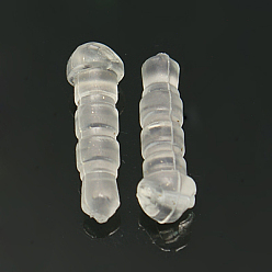 Прозрачный Пластиковый пылезащитный мобильного пробки, прозрачные, 16 мм, штифты : 3.5 мм, отверстие : 1 мм