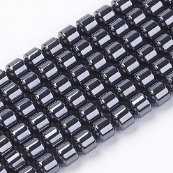 Black Magnetic Synthetic Hematite Beads Strands, Black, 5x5mm, Hole: 0.8mm, about 78pcs/strand, 16.5 inch