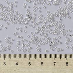 (21) Silver-Lined Transparent Crystal Clear Toho perles de rocaille rondes, perles de rocaille japonais, (21) limpide transparent doublé d'argent, 15/0, 1.5mm, Trou: 0.7mm, environ15000 pcs / 50 g