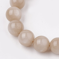 Sunstone Natural Sunstone Stretch Bracelets, Round, 2-1/8 inch(5.5cm), Bead: 8mm
