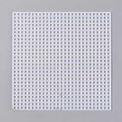 White Cross Stitch Mesh Board, Plastic Canvas Sheets, Square, White, 117x117x1.5mm