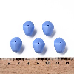 Bleu Bleuet Perles acryliques opaques, nuggets, bleuet, 12.5x18x13mm, Trou: 1.6mm, environ360 pcs / 500 g