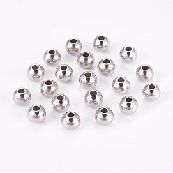 Stainless Steel Color 202 Stainless Steel Rondelle Spacer Beads, Stainless Steel Color, 8x6~7mm, Hole: 3mm