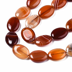 Red Agate Natural Red Agate Beads Strands, Oval, 17~18x12~13x5~6mm, Hole: 1.2mm, about 22pcs/strand, 15.35 inch(39cm)
