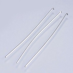 Stainless Steel Color 304 Stainless Steel Flat Head Pins, Stainless Steel Color, 45x0.6mm, 22 Gauge, Head: 1.5mm