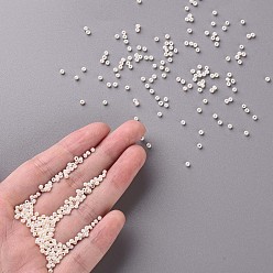 Snow 11/0 Grade A Round Glass Seed Beads, Ceylon, Snow, 2.3x1.5mm, Hole: 1mm, about 48500pcs/pound