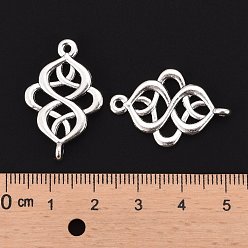 Antique Silver Alloy Links connectors, Lead Free and Cadmium Free, Antique Silver, 28x18x2mm, Hole: 1.5mm