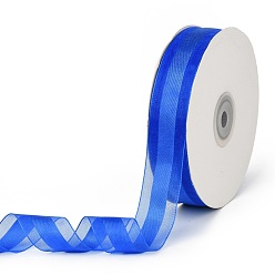 Dodger Blue Solid Color Organza Ribbons, for Party Decoration, Gift Packing, Dodger Blue, 1"(25mm), about 50yard/roll(45.72m/roll)